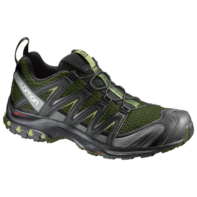 Salomon XA PRO 3D Zapatillas Trail Running Hombre - Verde Oliva / Plateadas - Colombia (26359-OEDH)